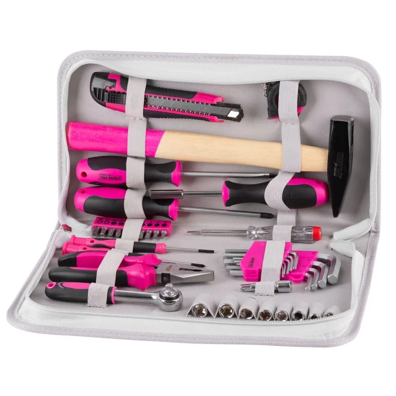 Sada náradia pre ženy LADIES PINK SET11, 39 dielna, ružová, v brašni