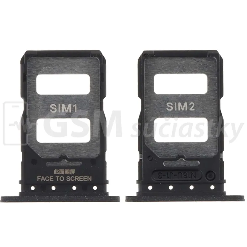 Držiak SIM karty Xiaomi Redmi Note 13 Pro+ 5G Dual Farba: Čierna