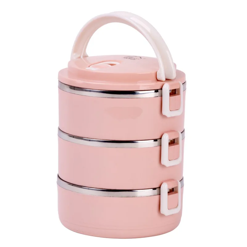 Obedár MagicHome LB933, 3-dielny, 1,5 l, ružový