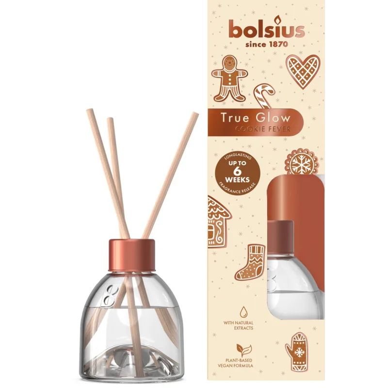 Difuzér Bolsius Cookie Fever, vianočný, 60 ml