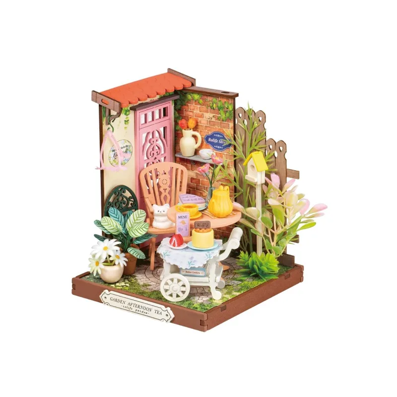 RoboTime Miniatúra domčeka Záhradný čajový kútik