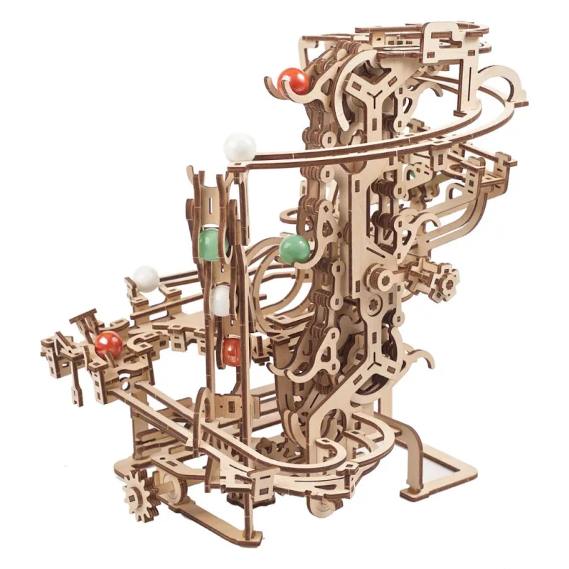 Ugears 3D mechanické puzzle - Guľôčková dráha reťazová 400 ks