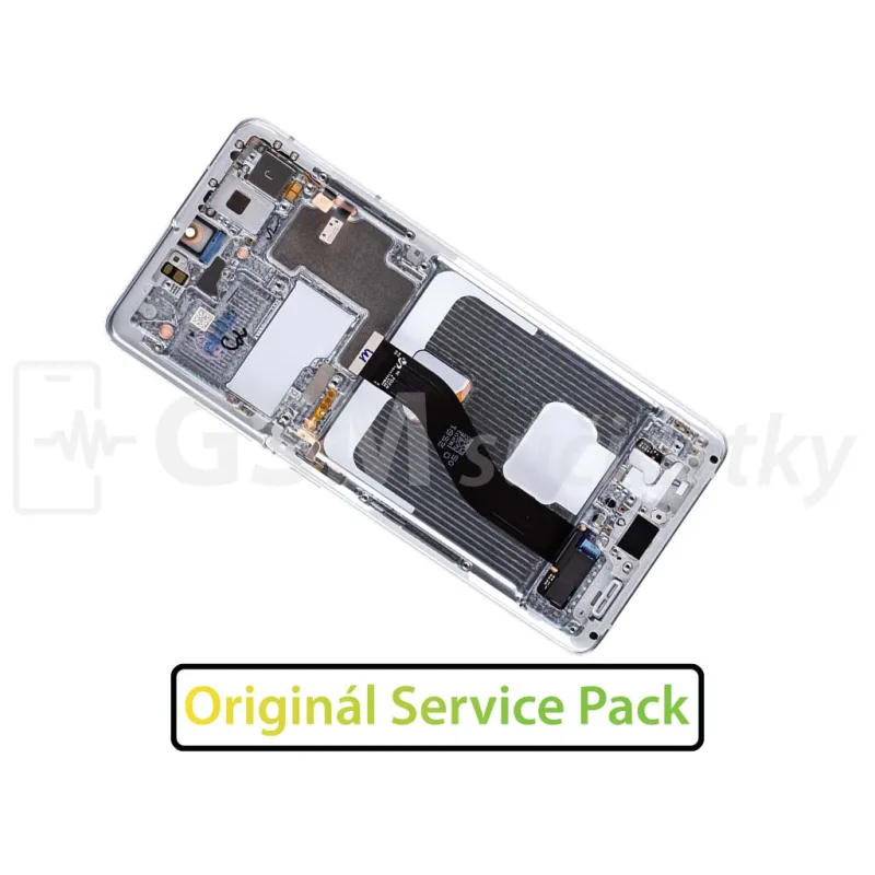 Samsung G998 Galaxy S21 Ultra - LCD displej + Dotykové sklo a Rám Originál Farba: Strieborná