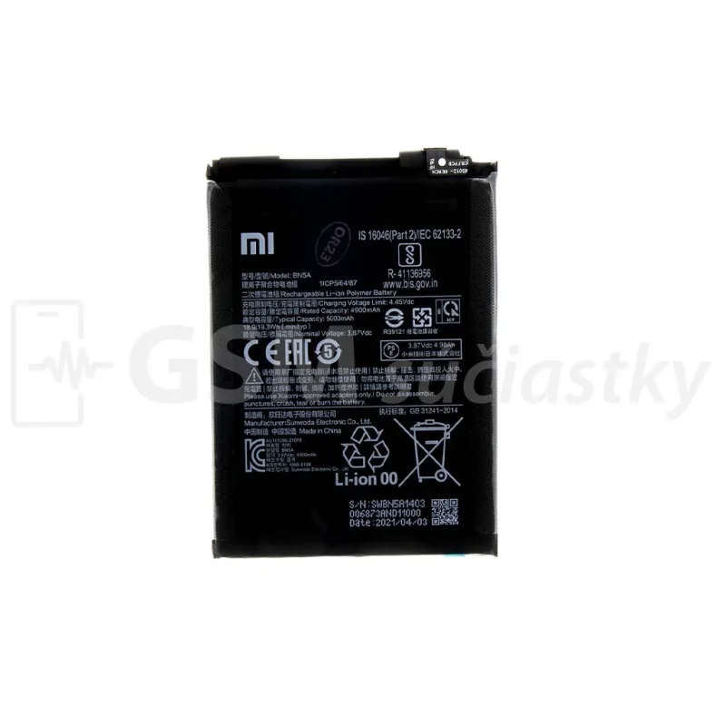 Batéria Xiaomi Redmi Note 10 5G, Redmi 10, Poco M3 Pro 5G - BN5A Variant:: Originál