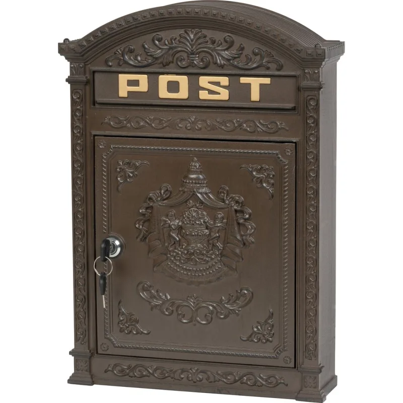 Schránka Edgar 315x95x445 mm, poštová, hnedá