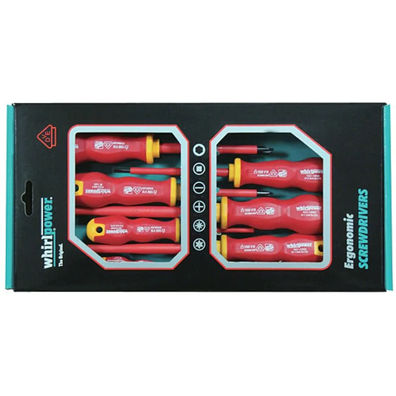 Sada skrutkovačov WHIRLPOWER 102-105, 5-dielna, VDE 1000, Ergonomic