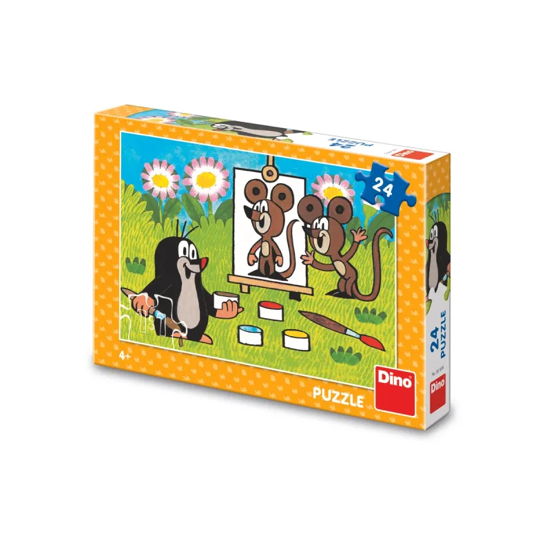 Dino Puzzle Krtko maliarom 24 dielikov