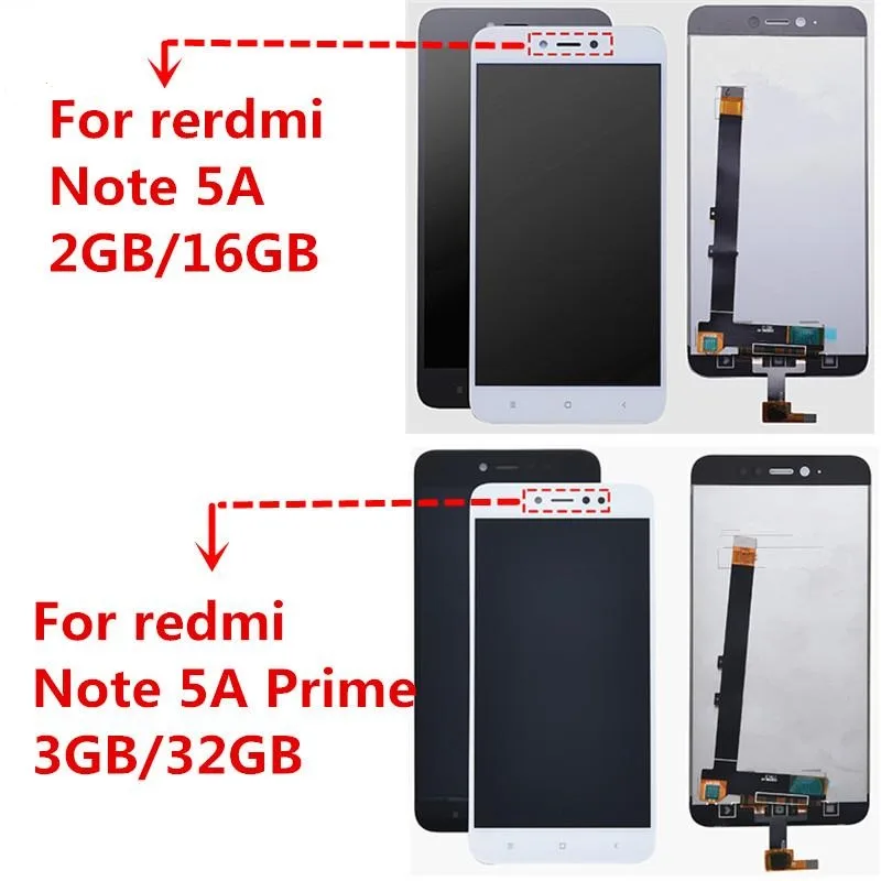 LCD Displej + Dotykové sklo Xiaomi Redmi Note 5A Farba: Redmi Note 5A Prime - Biela