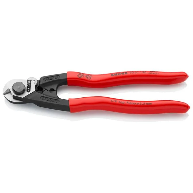 Nožnice KNIPEX 95 61 190 – 190 mm, do 5 mm², na oceľové lanká