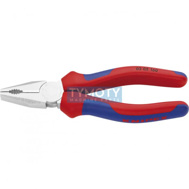 KNIPEX 03 05 160 Kombinované kliešte, viaczložkové návleky, chrómované 160 mm