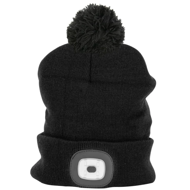 Čiapka s LED svetlom Wahoo čierna L, 4x SMD LED, 60 lm, s brnbolcom