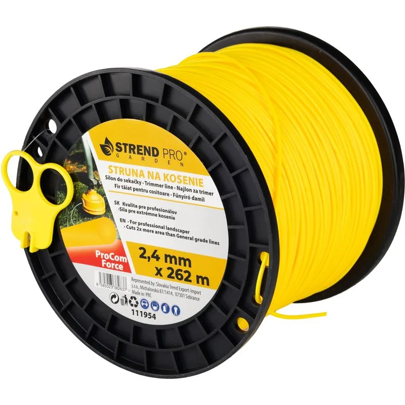 Silon na kosenie Strend Pro ProCom 2,4 mm, okrúhly, Spool 262 m