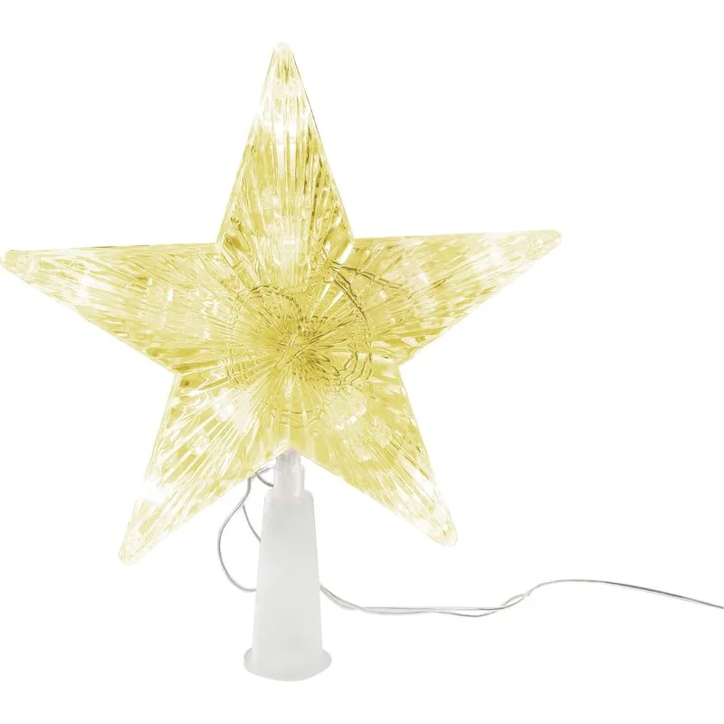 Hviezda MagicHome Vianoce, 10× LED, zlatá, 15,5×19 cm, interiér