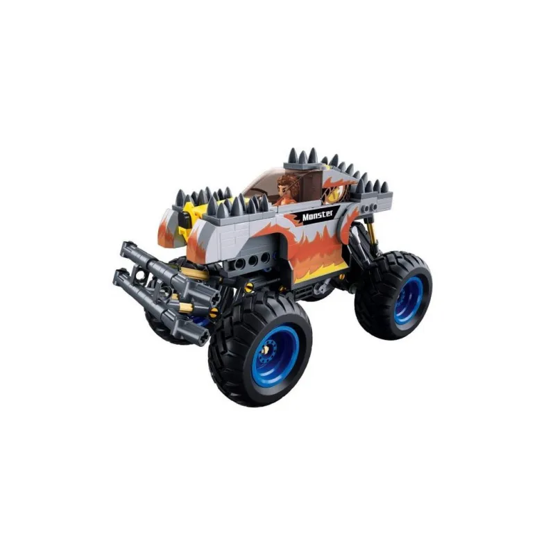 Sluban Power Bricks Naťahovací Strieborný ohnivák Off-road Monster