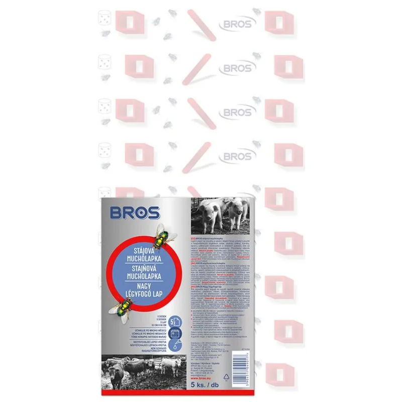 Nálepka Bros, plochá, lepová,na hmyz, 32x60 cm, bal. 5ks