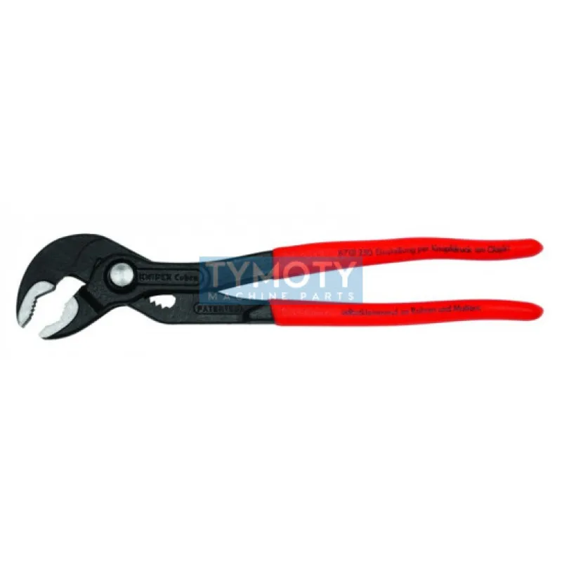 KNIPEX 87 01 250 Cobra® Kliešte na rúrky 50 mm a matice 46 mm, potiahnuté plastom, fosf. na šedo
