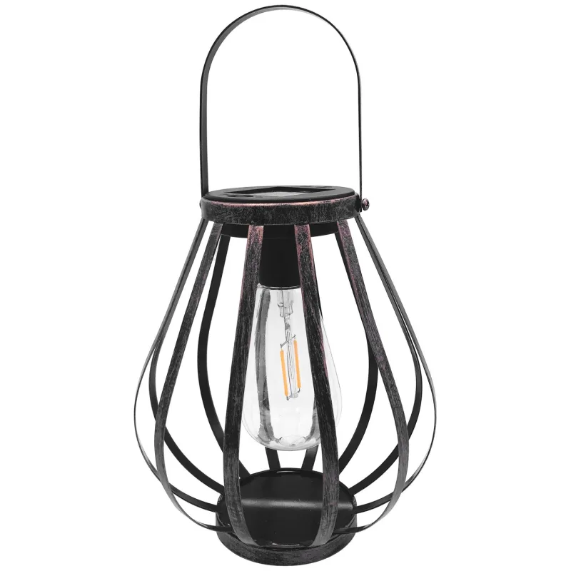 Solárna lampa Hadar 18x21 cm – závesná, Edison LED