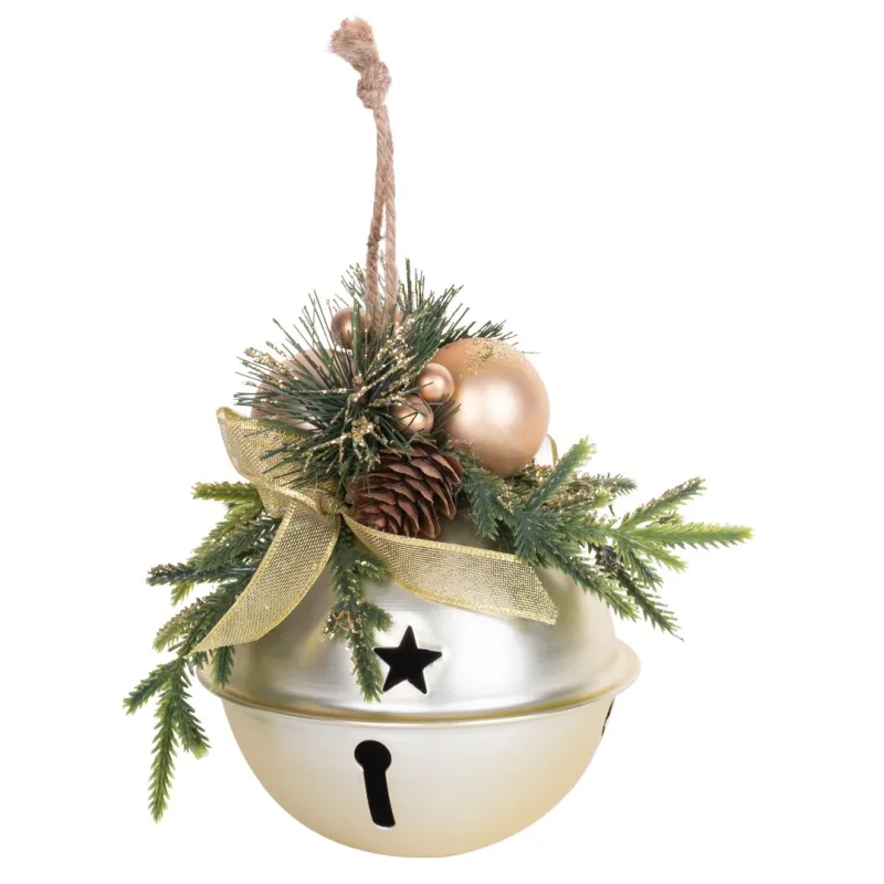 Vianočná rolnička 8x8x10 cm, zlatá