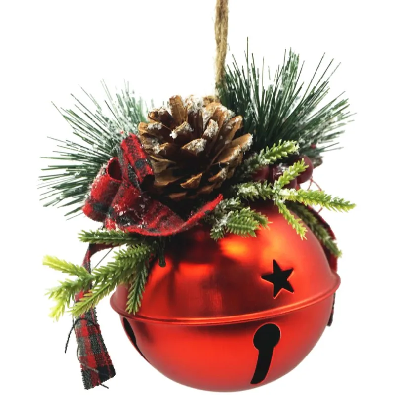 Vianočná rolnička 8x8x10 cm, červená