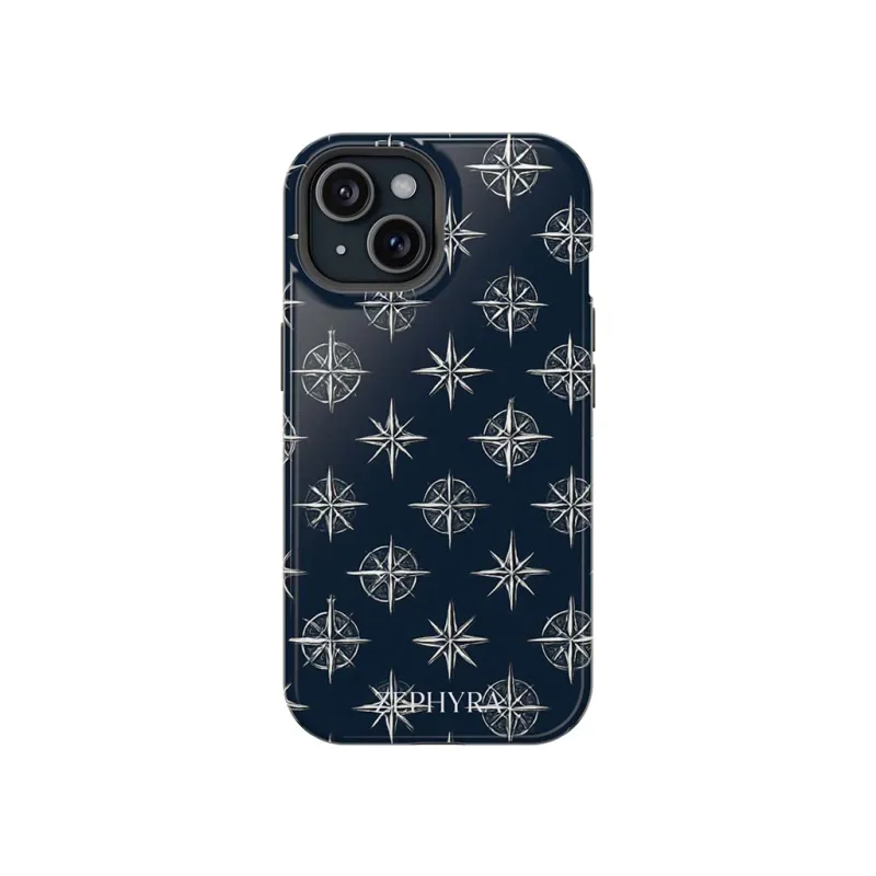 ZEPHYRA Navy Compass - iPhone 14 Plus Kryt