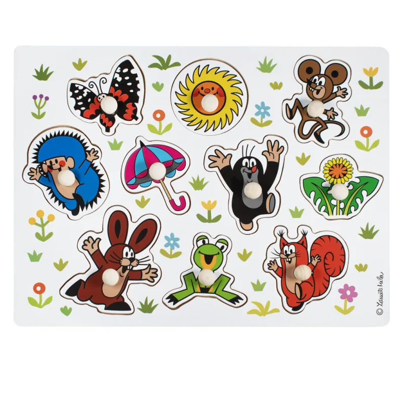 Detoa Drevené vkladacie puzzle Krtko veľké