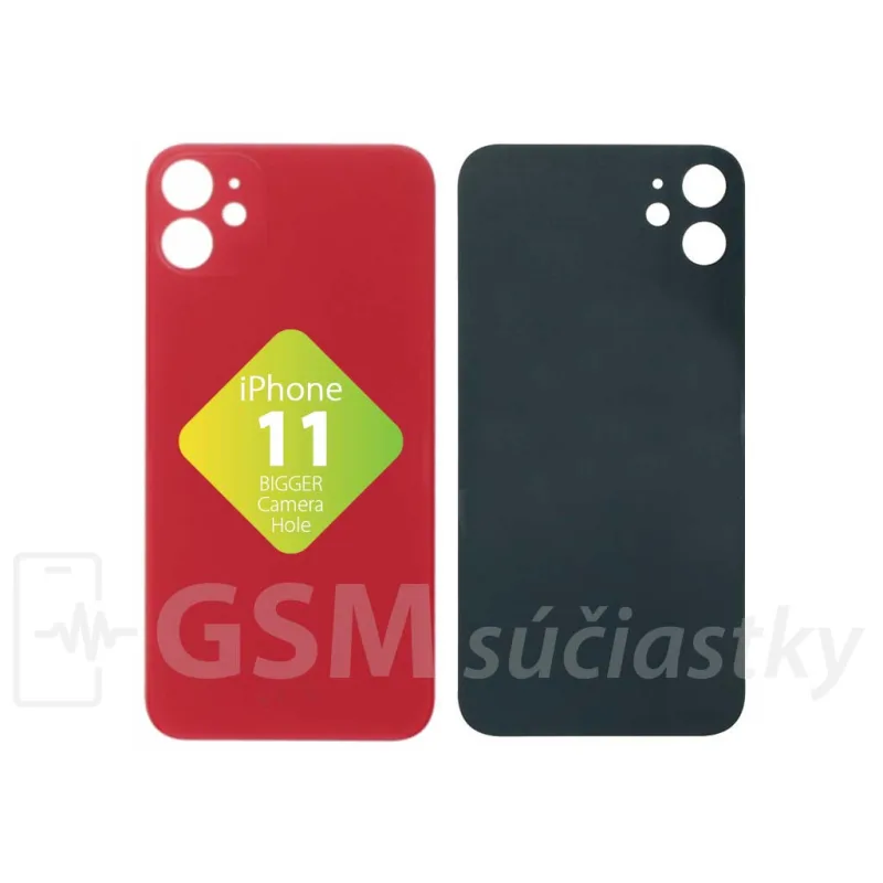 iPhone 11 - Zadné sklo housingu Červené