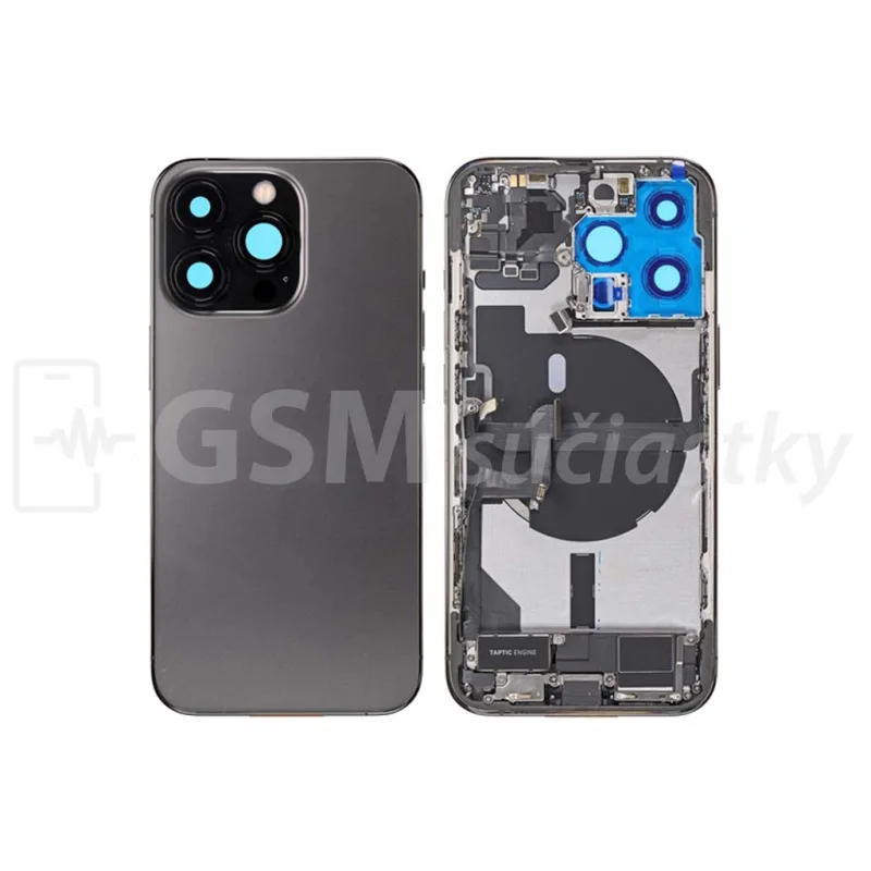 iPhone 13 Pro - Zadný Housing s Malými Dielmi - Čierny