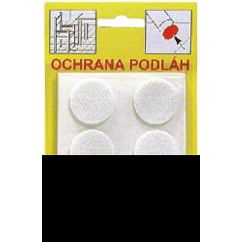 Podložka pod nábytok KMS 106B, 28 mm, filc biely