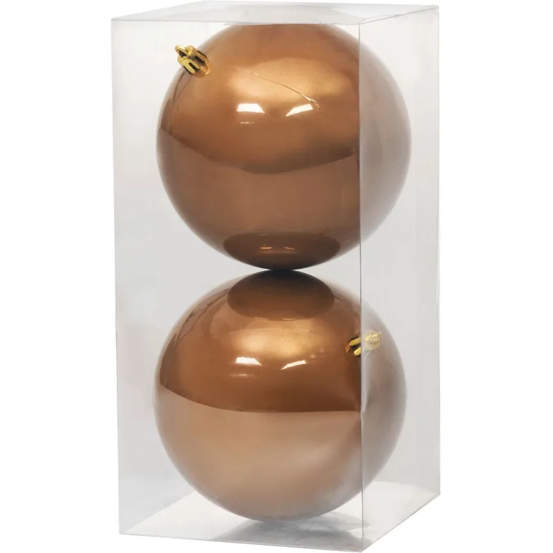 Gule na vianočný stromček, 2 ks, bronzové, 12 cm