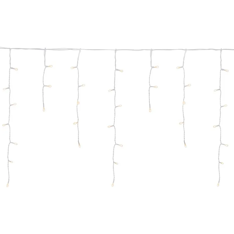 Vianočné osvetlenie reťaz Icicle, 200 LED, teplá biela, cencúľová, 5 m, exteriér