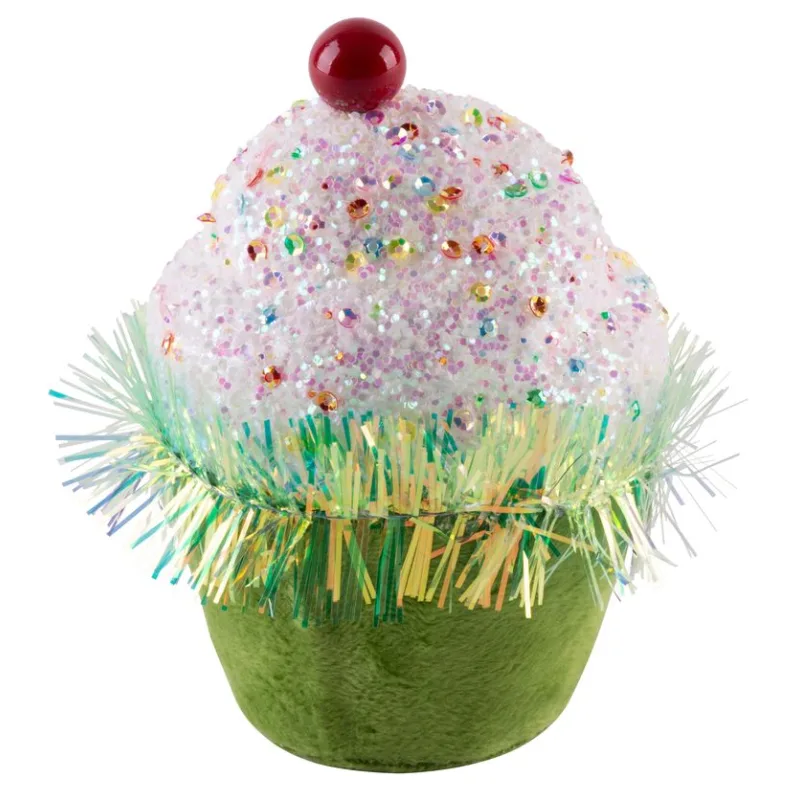 Vianočná dekorácia Candy Line, mafin, zelený, 7x7x11 cm, závesný