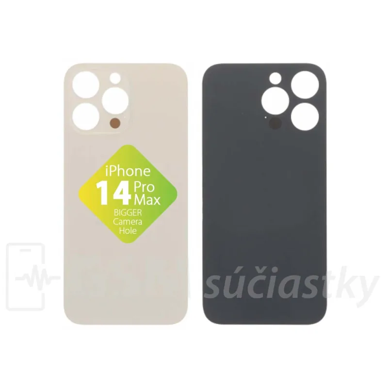 iPhone 14 Pro Max - Zadné sklo housingu Zlaté