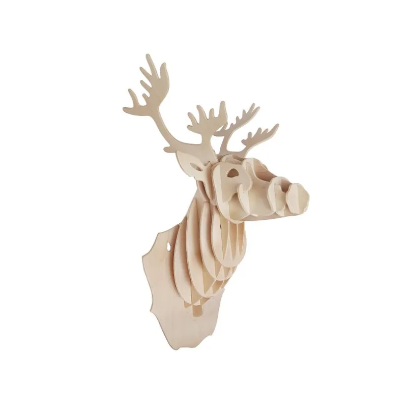 Woodcraft Drevené 3D puzzle Hlava jeleňa R001