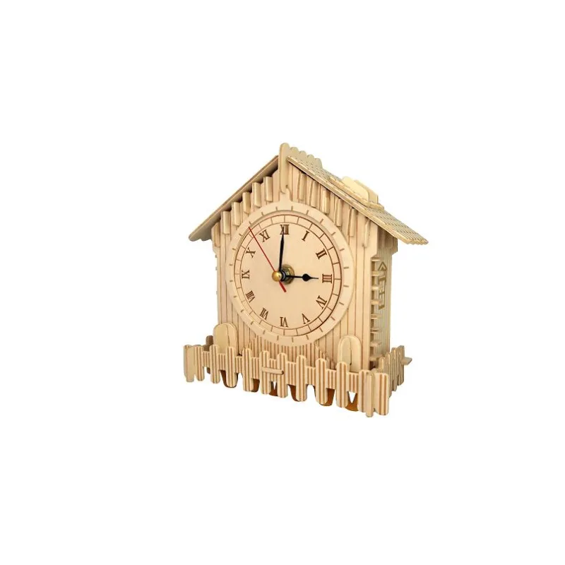 Woodcraft Drevené 3D puzzle Hodiny 3 PF003