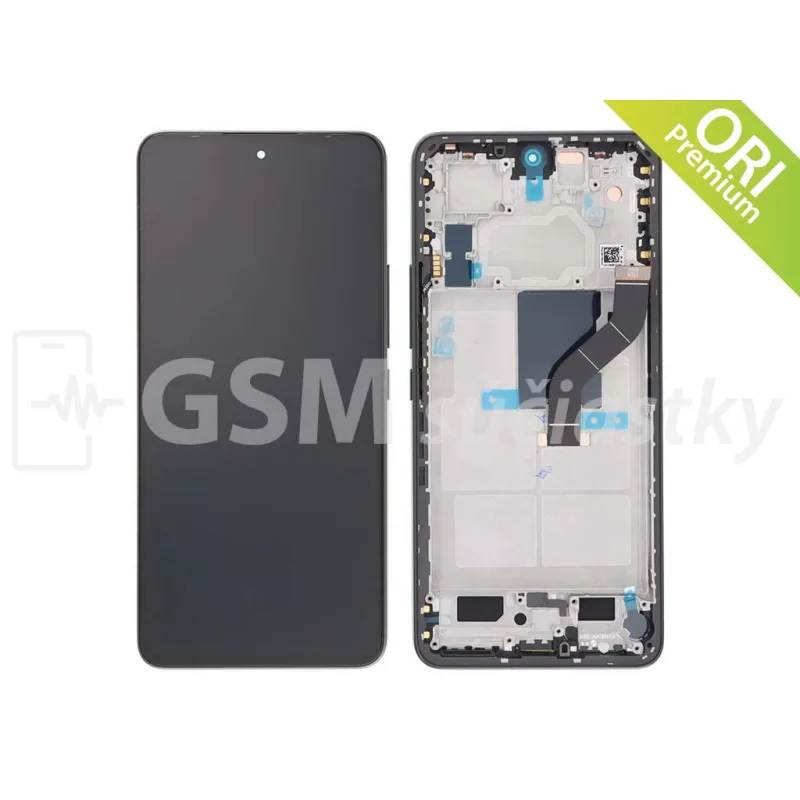 LCD Displej + Dotykové sklo Xiaomi 12 Lite 5G Farba: Čierna + rám