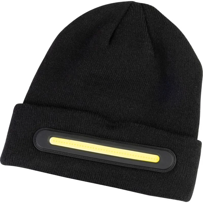 Čiapka Strend Pro beanie, 40x LED, čierna, akrylové vlákna, 750 mAh batéria