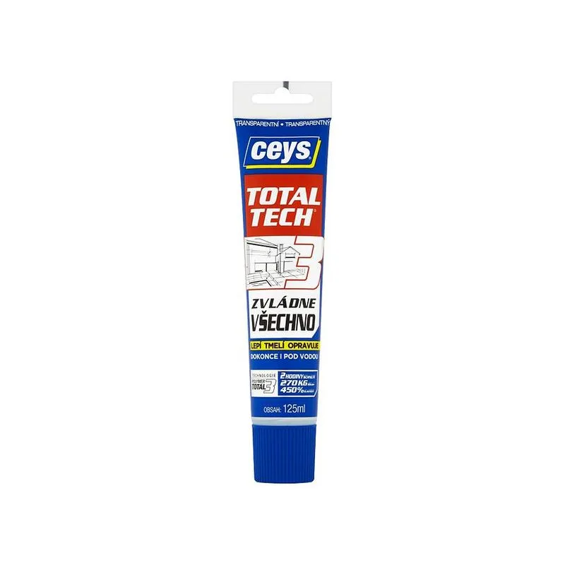 Ceys TOTAL TECH EXPRESS, Lepidlo transparentné, tuba 125 ml