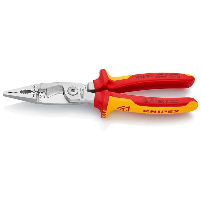 Kliešte KNIPEX 13 86 200 – multifunkčné, 200 mm, VDE 1000V