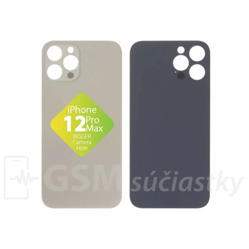 iPhone 12 Pro Max - Zadné sklo housingu Gold