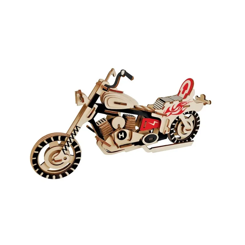 Woodcraft Drevené 3D puzzle Motorka HD I