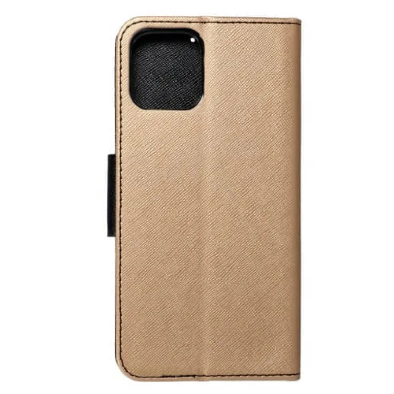 Fancy Book Puzdro otvaracie knižkové iPhone 12, 12 Pro Farba: Zlatá