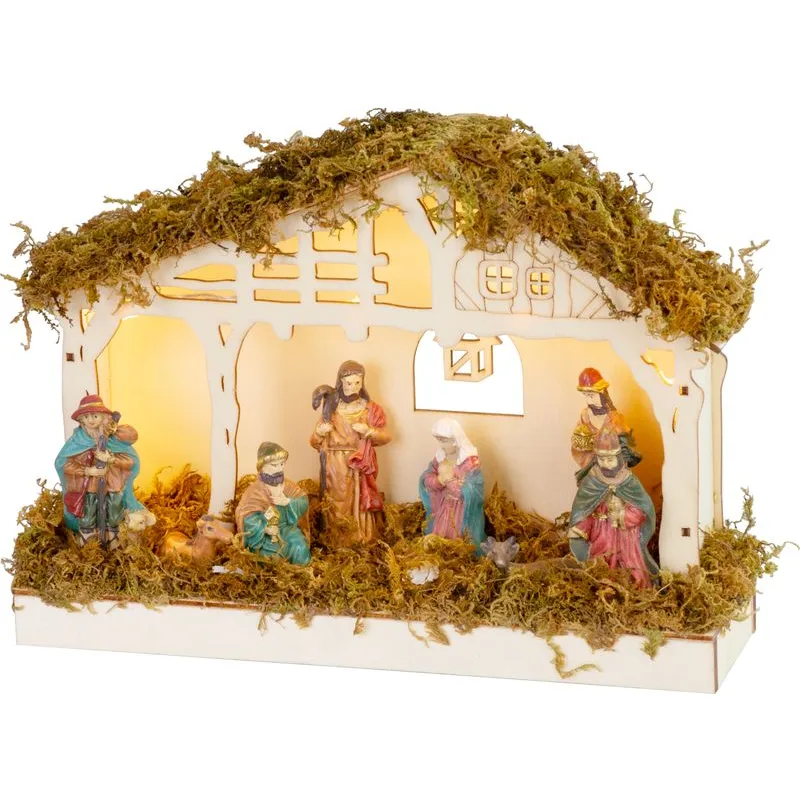 Vianočná dekorácia Betlehem, 5x LED, 3xAA, interiér