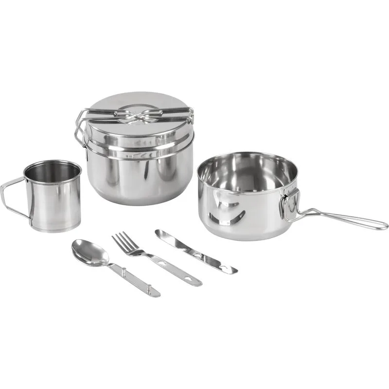 Set Strend Pro Grill kempingová jedálenská súprava, nerez 13/15 cm
