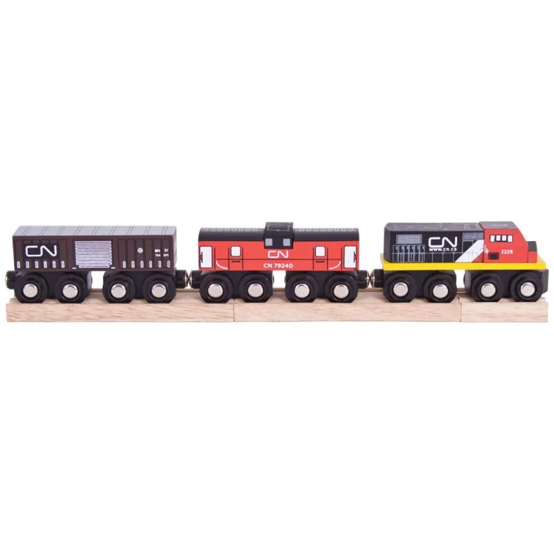 Bigjigs Rail Drevené vláčiky - Nákladný vlak CN