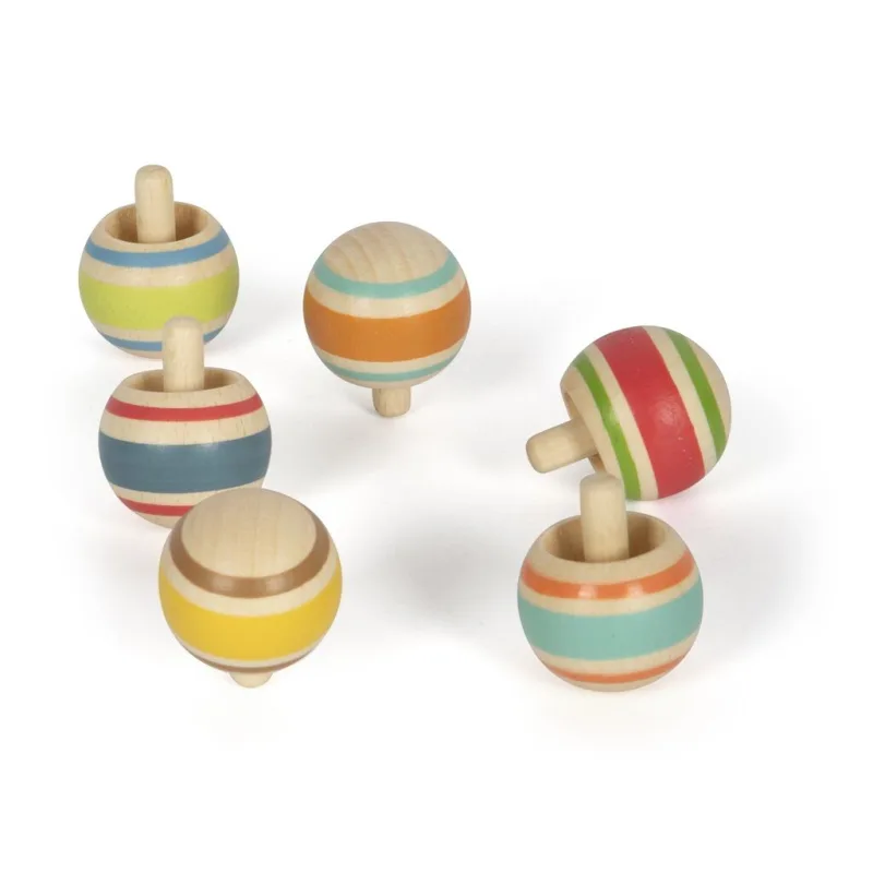 Drevený vĺčik s prúžkami 1 ks