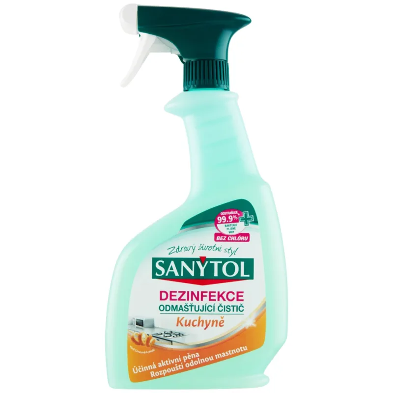 Dezinfekcia Sanytol, odmasťujúci čistič do kuchyne, citrusové plody, 500 ml