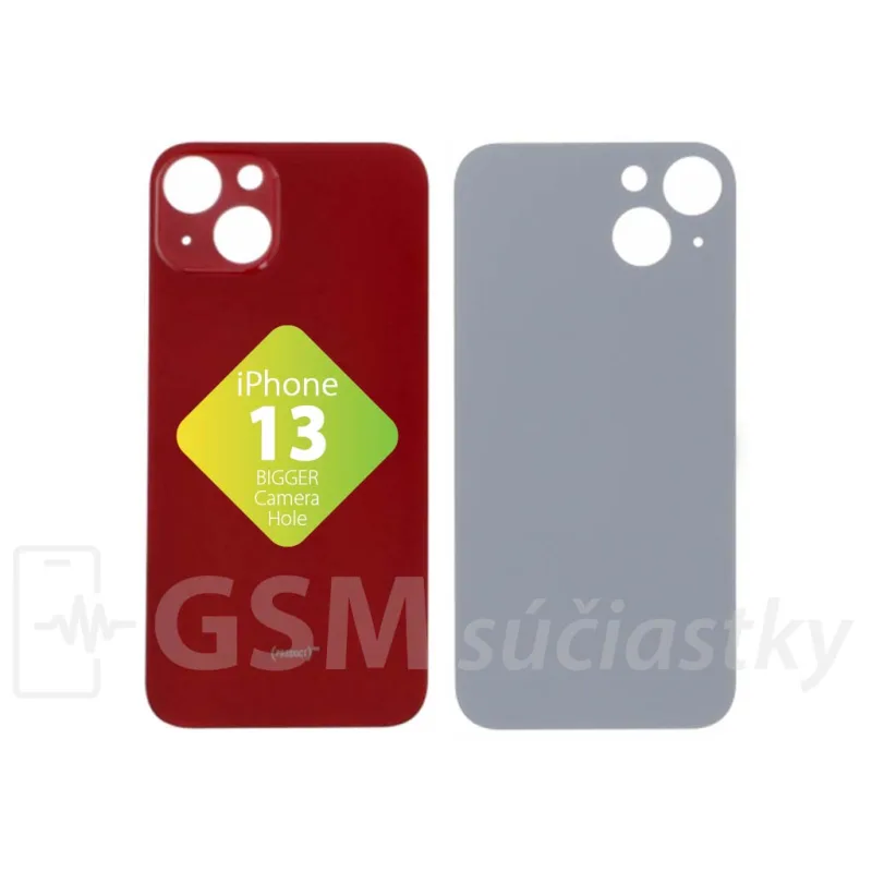 iPhone 13 - Zadné sklo housingu Červené