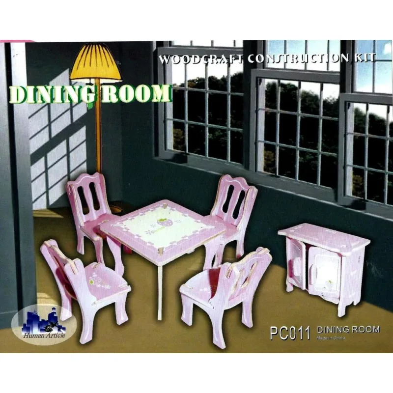 Woodcraft Drevené 3D puzzle Jedáleň farebná PC011