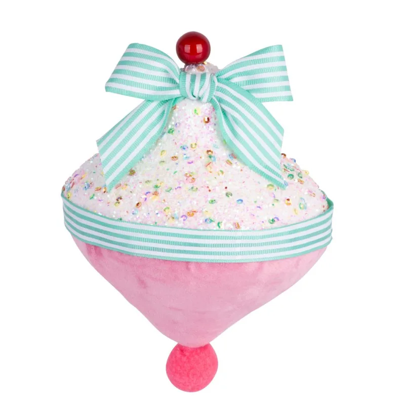Vianočná dekorácia Candy Line, ružová, 15 cm, závesná
