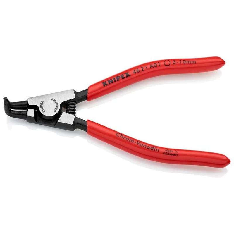 Kliešte KNIPEX 46 21 A01 – 3-10 mm, zahnuté 90°, na vonkajšie poistné krúžky